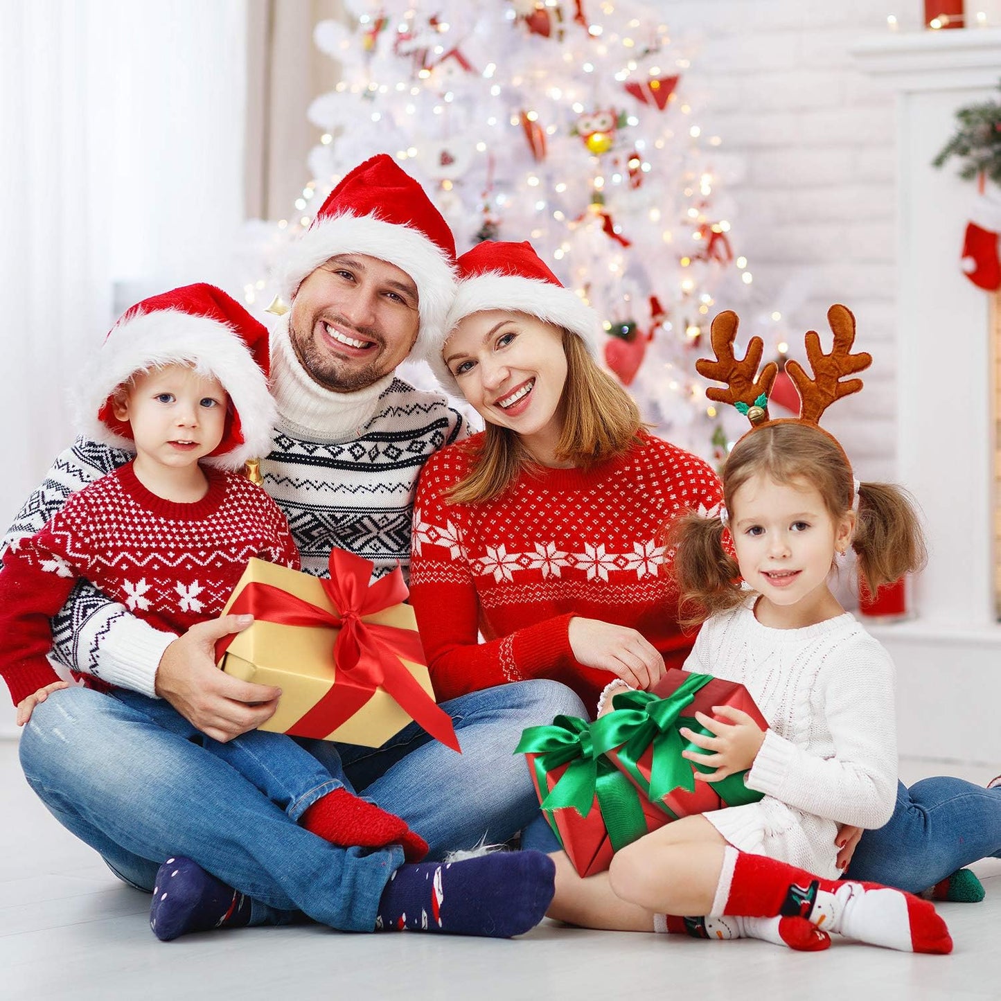 2 Rolls Christmas Satin Ribbon Double Face Polyester Wide Solid Satin Ribbon for Christmas Wedding Gift Wrapping Crafts Decoration Favor(1.5 Inch,Red, Green)