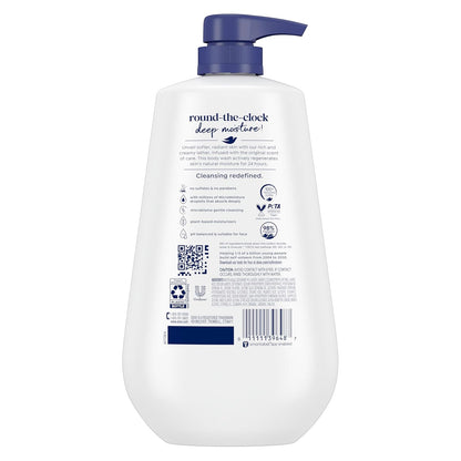 Body Wash Deep Moisture for 24Hr Lotion-Soft Skin Moisture Moisturizing Skin Cleanser with No Sulfates No Parabens 30.6 Oz