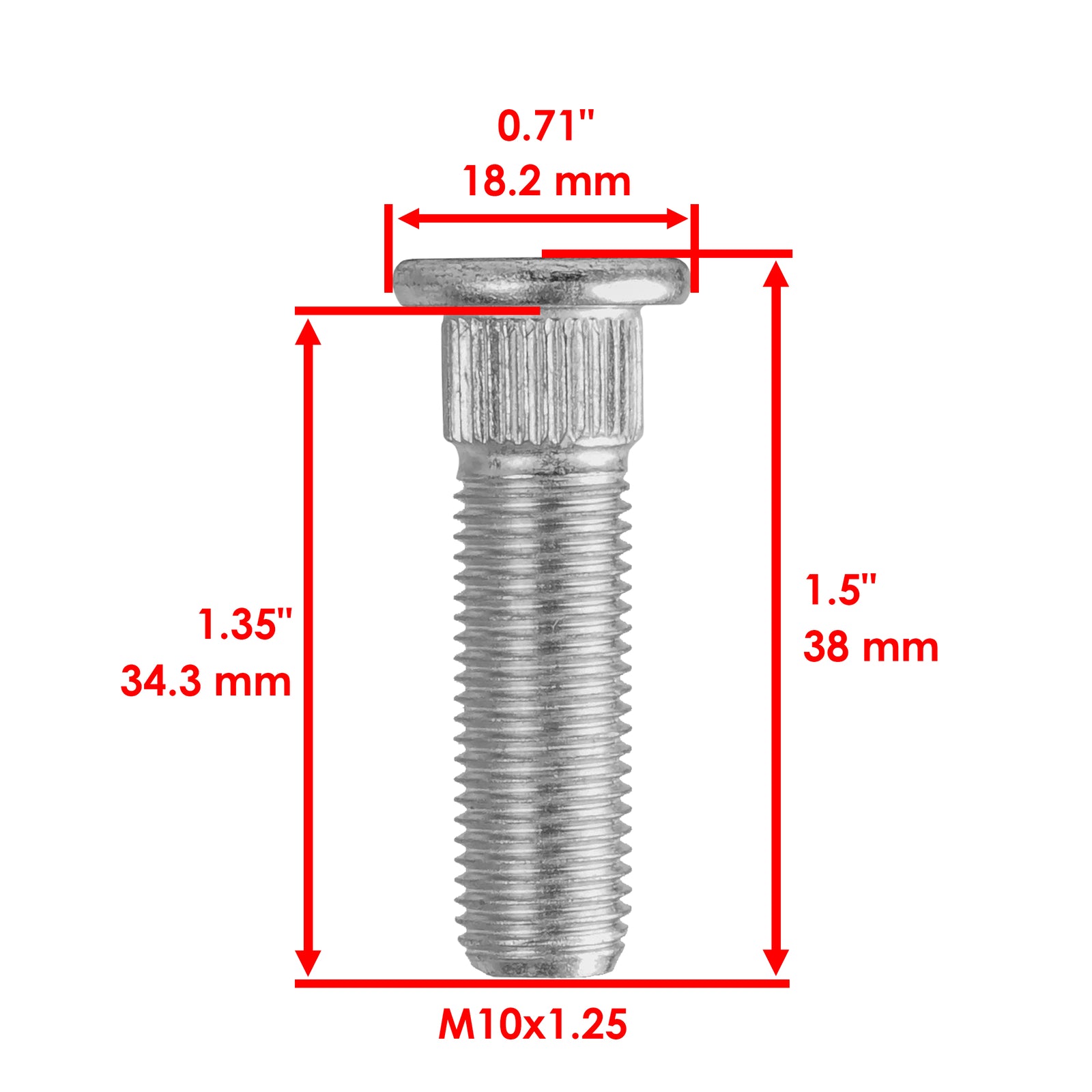 Front Hub Stud Bolt for Yamaha Raptor 700 700R YFM700 R 2006-2020 90114-10006-00