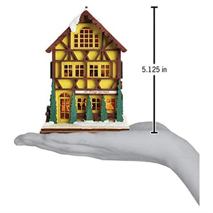 Old World Ginger Cottages Wooden Ornaments (#80045) All Things German, 5.12"