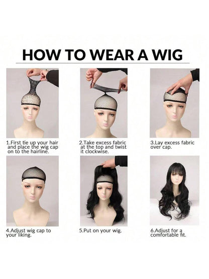 28Inch Boho Knotless Braided Wigs for Black Women Bohemian Box Braided Wigs Double Full Lace Braided Wigs with Baby Hair Synthetic Boho Braid Wig Natural Black (1B, 28 Inch)