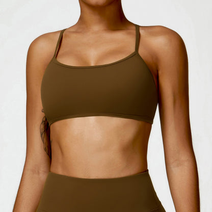 Women's Fashion Brushed Tight Yoga Bra Top