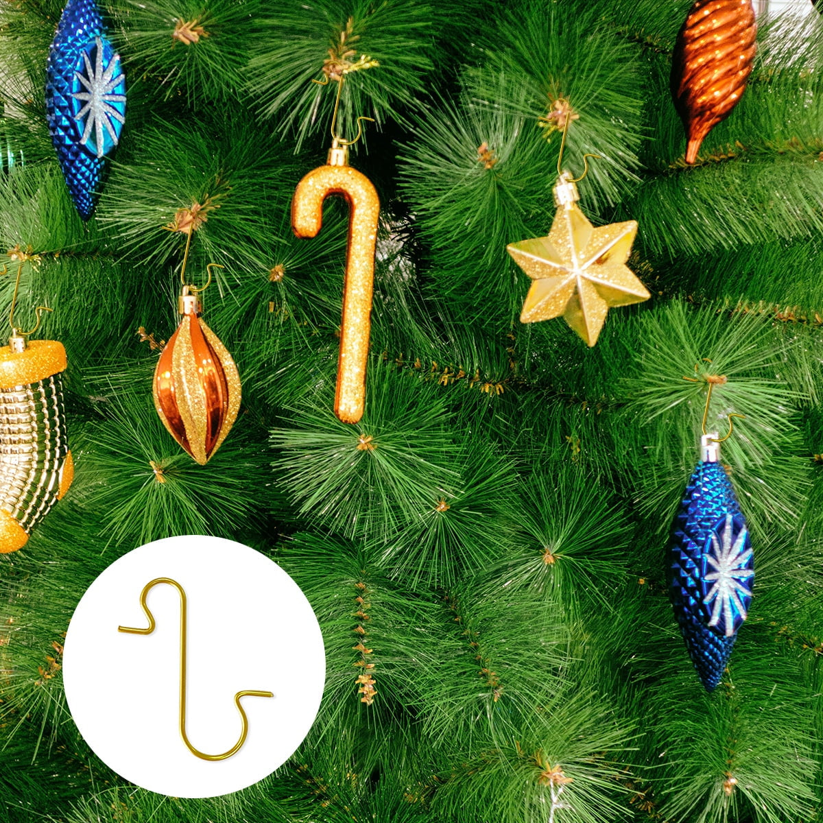 Christmas Ornaments Tree Hook Christmas Trees Hook Metal Hooks Gold Hanging Hook for Hanging Xmas Tree Ornaments 200PCS