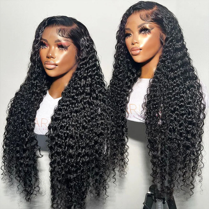 Ishow Deep Wave Lace Frontal Wigs HD Lace Front Wig Long Glueless Human Hair Wigs