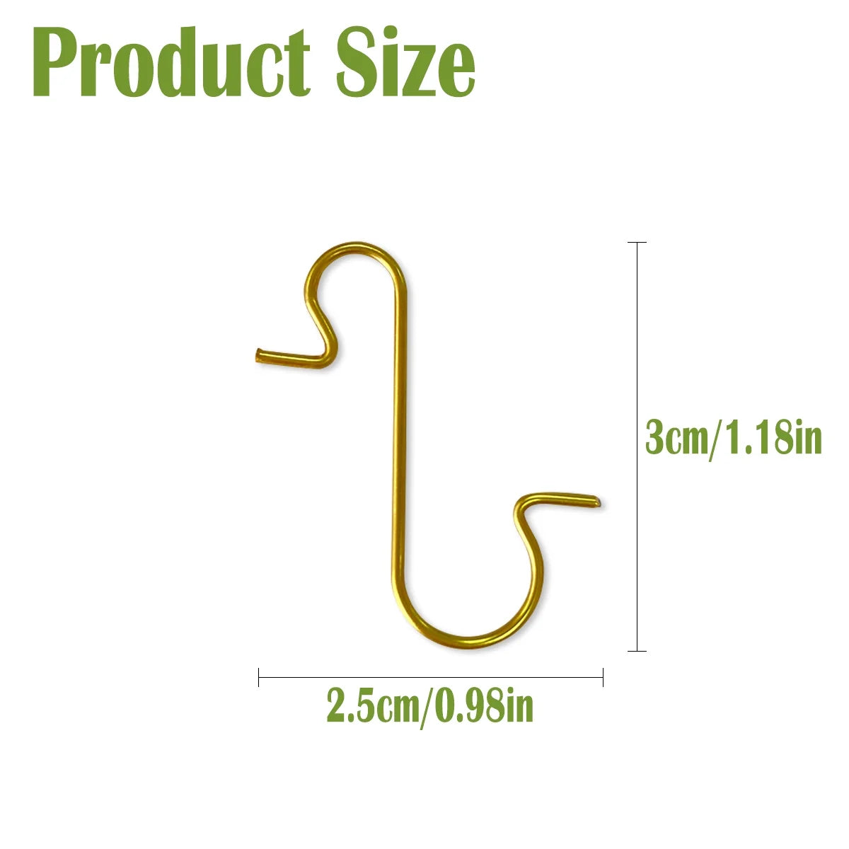 Christmas Ornaments Tree Hook Christmas Trees Hook Metal Hooks Gold Hanging Hook for Hanging Xmas Tree Ornaments 200PCS