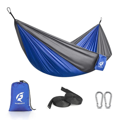Hammock Nylon Portable Travel Camping Hammock, Blue/Gray