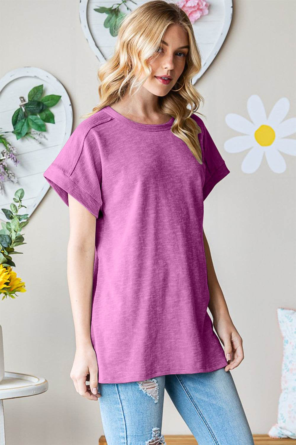 Heimish Full Size Short Sleeve round Neck T-Shirt