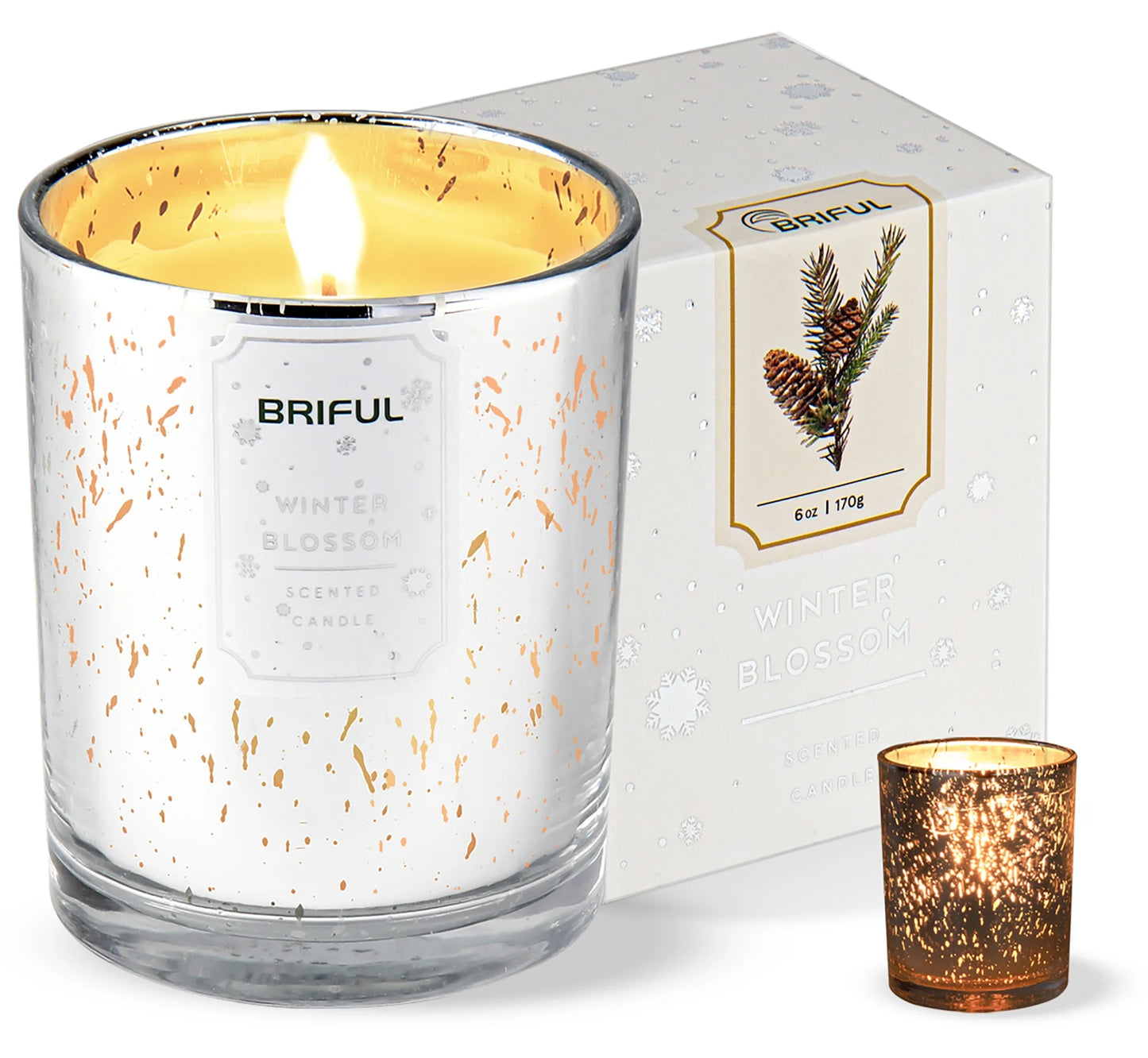 Scented Candles Pine Candle Aromatherapy Soy Candle Jar Christmas Gifts White