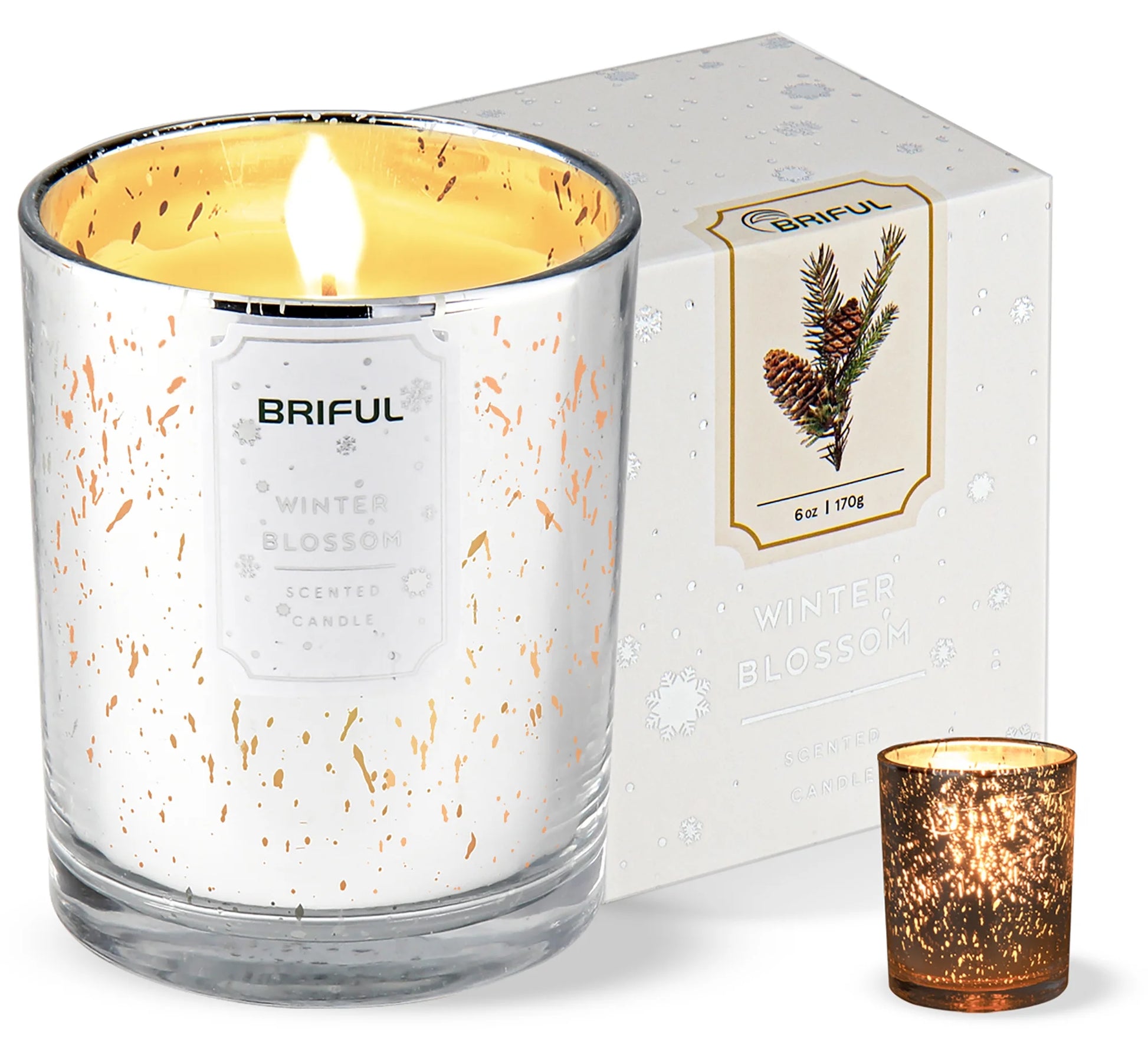 Scented Candles Pine Candle Aromatherapy Soy Candle Jar Christmas Gifts White