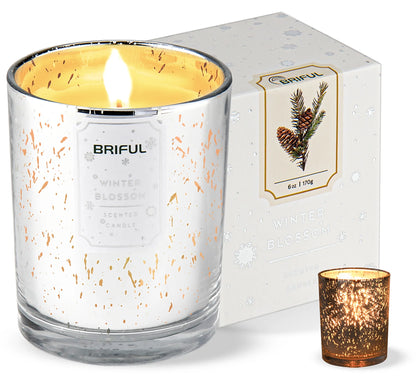 Scented Candles Pine Candle Aromatherapy Soy Candle Jar Christmas Gifts White