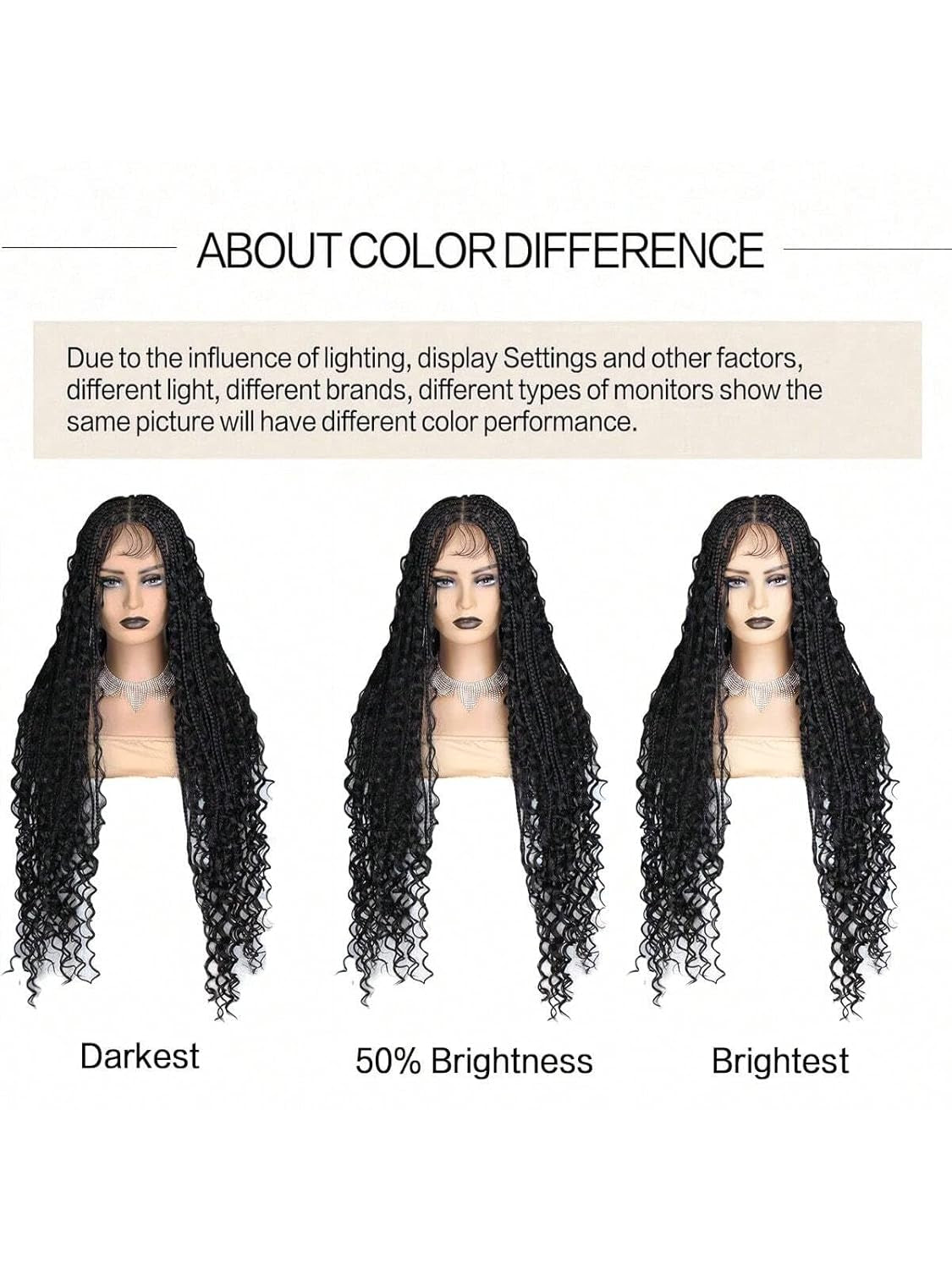 28Inch Boho Knotless Braided Wigs for Black Women Bohemian Box Braided Wigs Double Full Lace Braided Wigs with Baby Hair Synthetic Boho Braid Wig Natural Black (1B, 28 Inch)