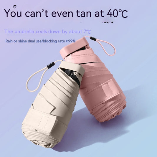 Dual-purpose Sun Protection UV Pocket Umbrella