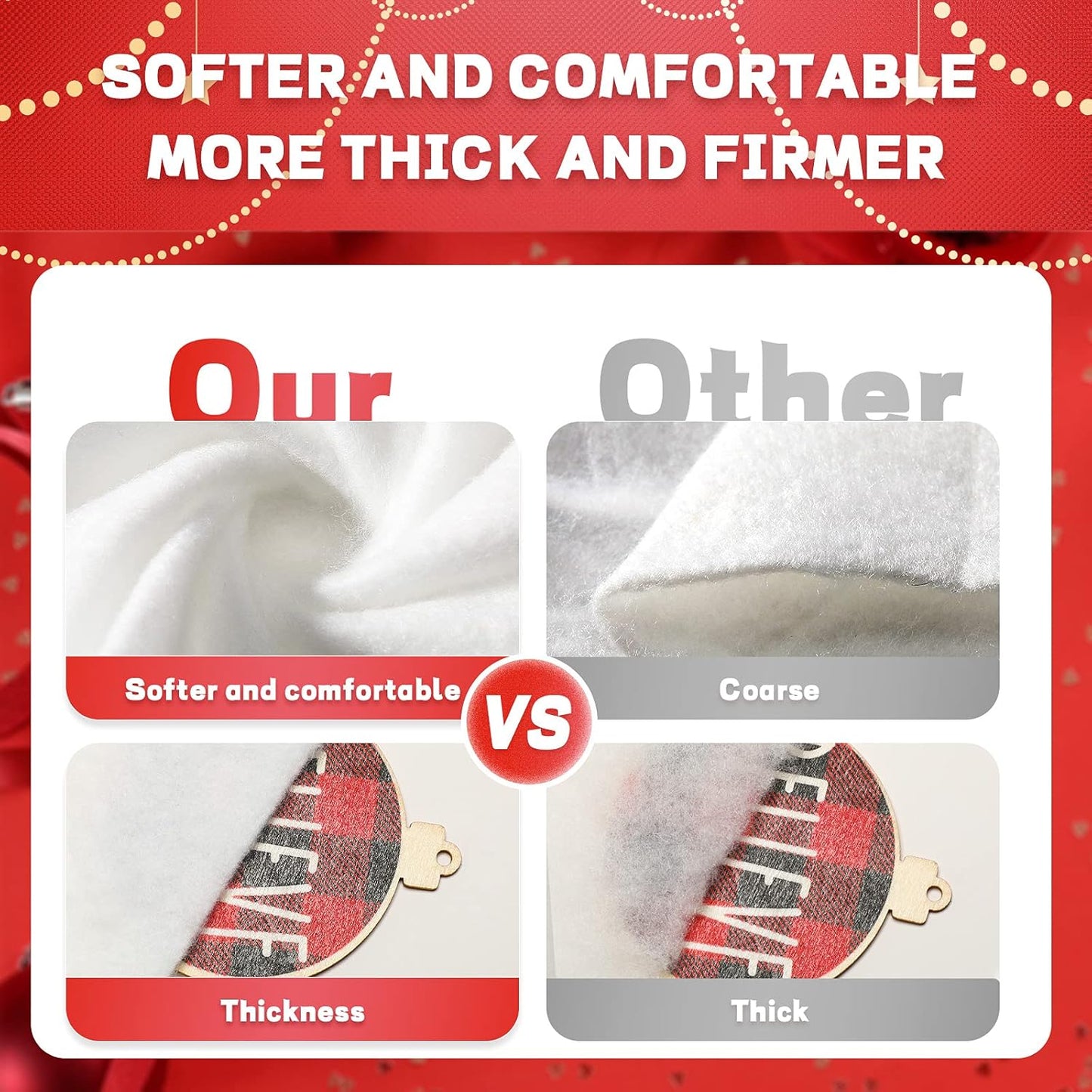 2 Pieces 1.3 X 4.9 Feet Christmas Snow Blanket Roll Soft Fake Snow Blankets Artificial White Winter Decorations for Christmas Village Xmas Party Cloud Backdrop Decoration