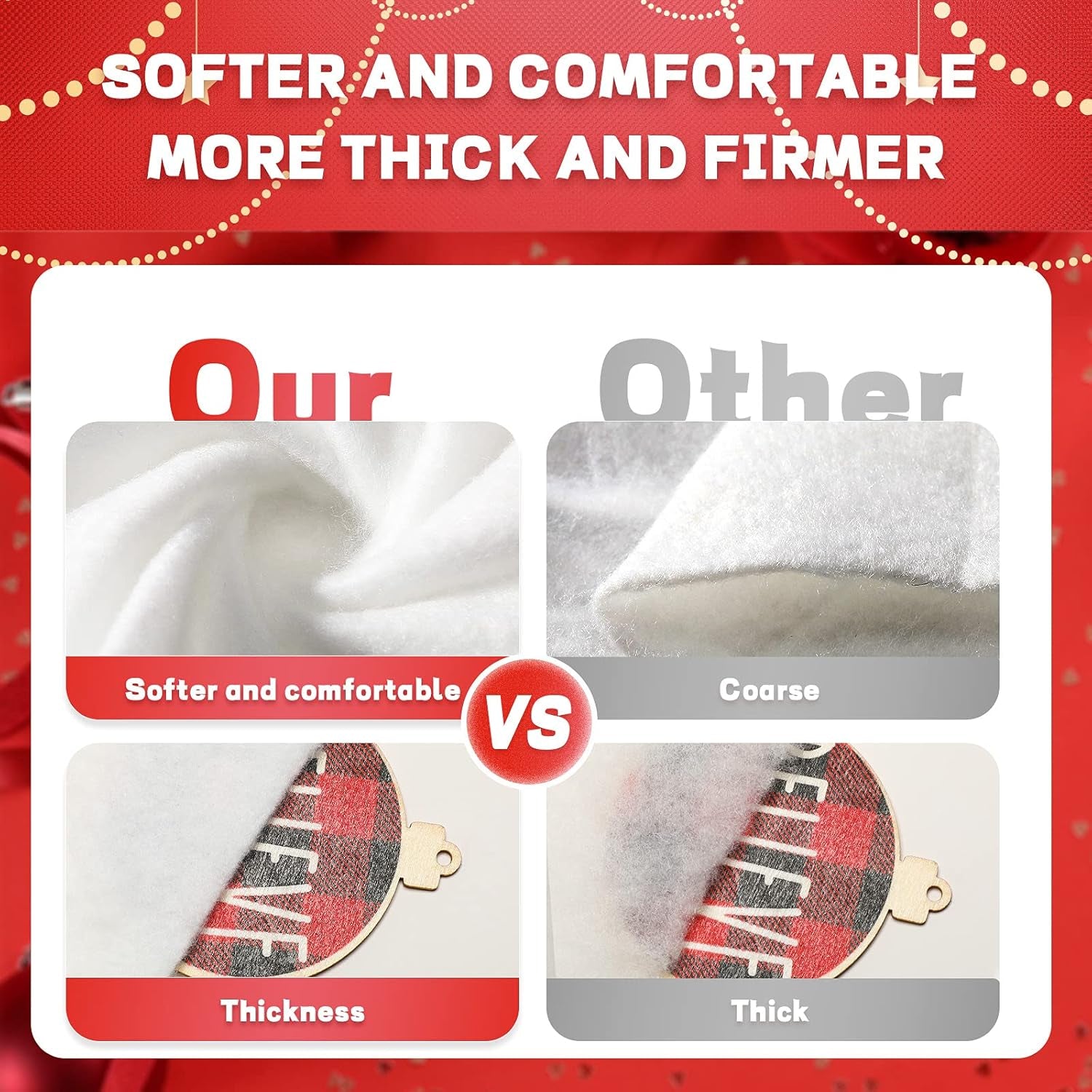 2 Pieces 1.3 X 4.9 Feet Christmas Snow Blanket Roll Soft Fake Snow Blankets Artificial White Winter Decorations for Christmas Village Xmas Party Cloud Backdrop Decoration