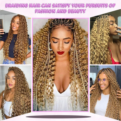 Human Braiding Hair 14Inch Water Wave Bulk Human Hair for Braiding 100G 2Bundle/Pack No Weft Human Hair Bundles for Braiding Micro Human Braiding Hair for Boho Braids(14Inch,27#)