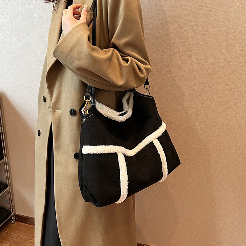 2-Piece Women’s Plush Tote Bag Set