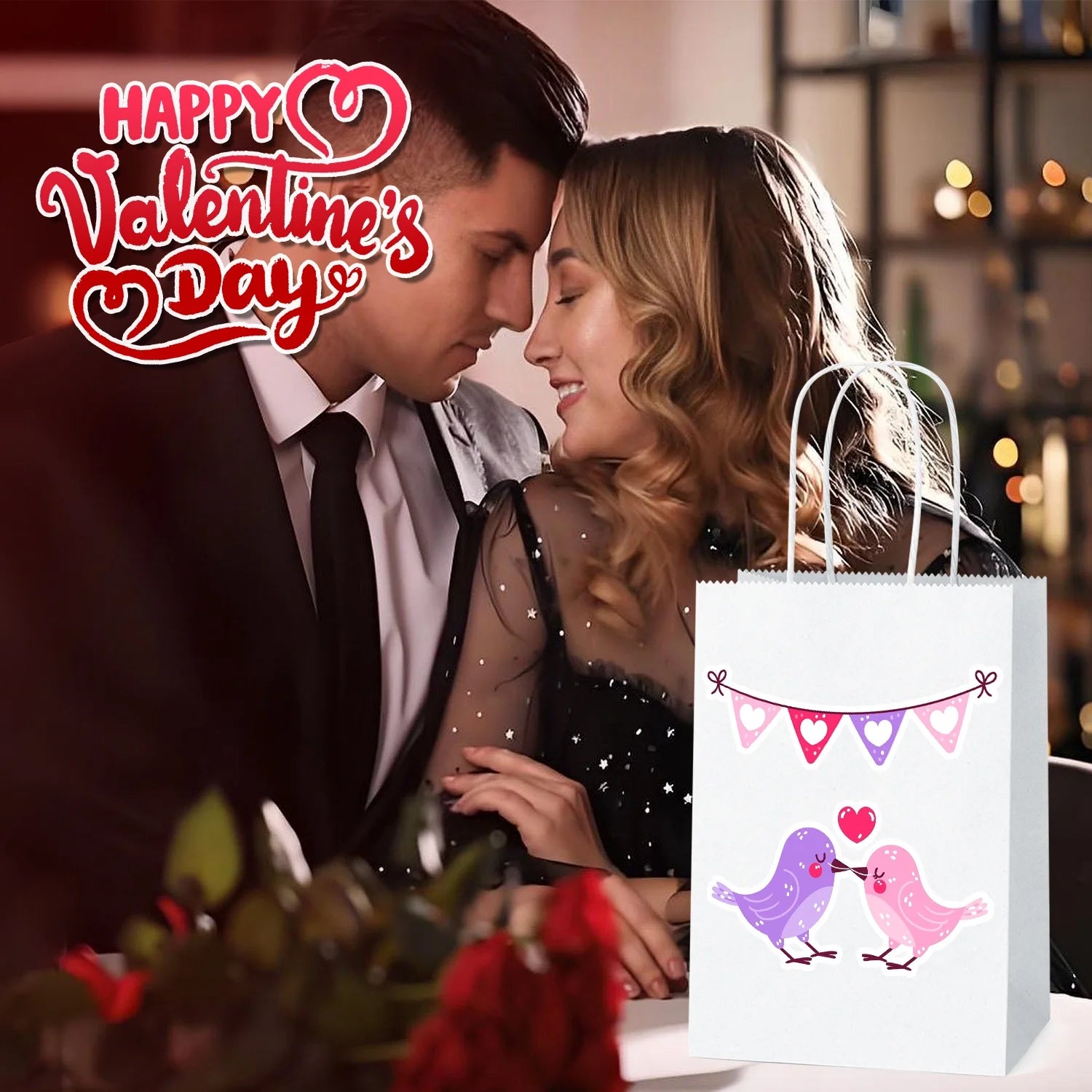 100 Pack White Gift Bags with Handle, 5.25X3.75X8" Small Kraft Paper Bags for Birthday Wedding Party Favors Grocery Retail Business