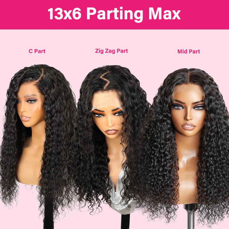 Ishow Deep Wave Lace Frontal Wigs HD Lace Front Wig Long Glueless Human Hair Wigs