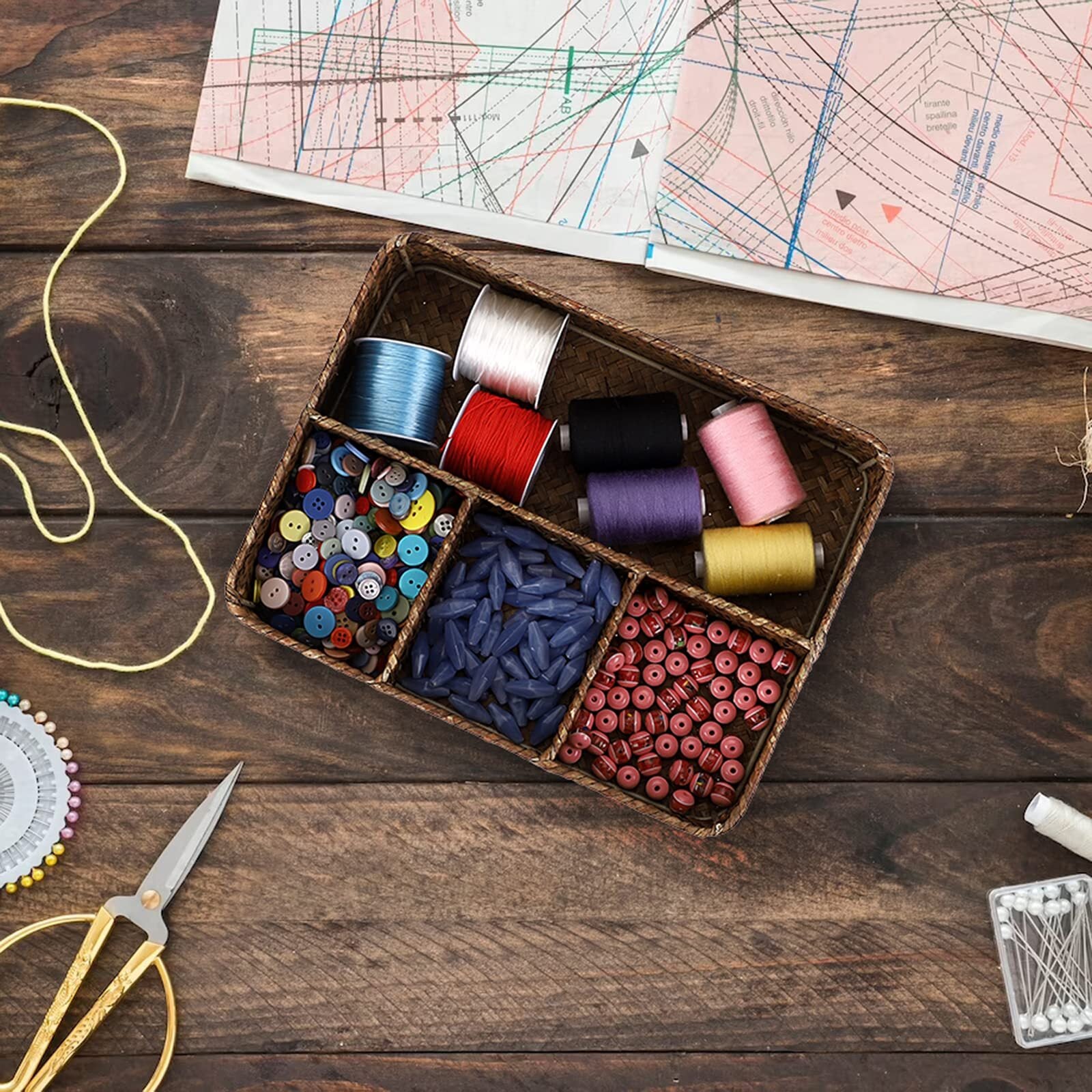 Tea Bag Organizer Tray Sugar Packet Holder Coffee Pod Storage Station Condiment