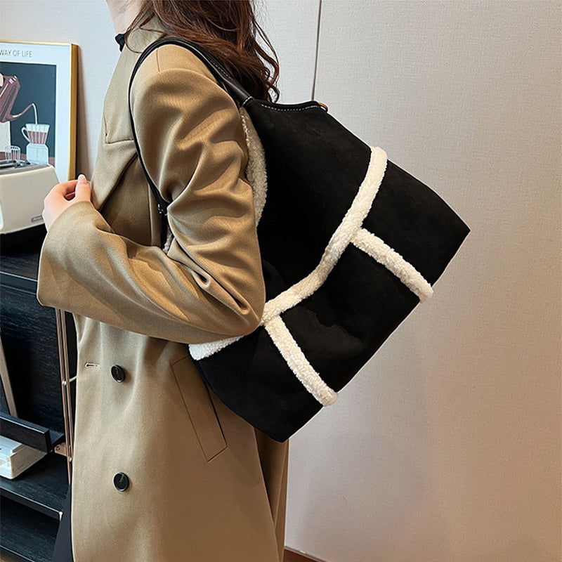 2-Piece Women’s Plush Tote Bag Set