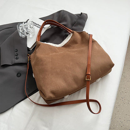 2-Piece Women’s Plush Tote Bag Set