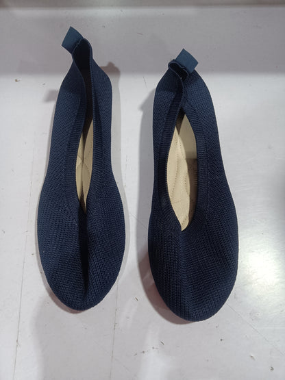 Round Toe Flats Shoes Casual Comfortable Soft Slip On Knit Mesh Shoes For Women