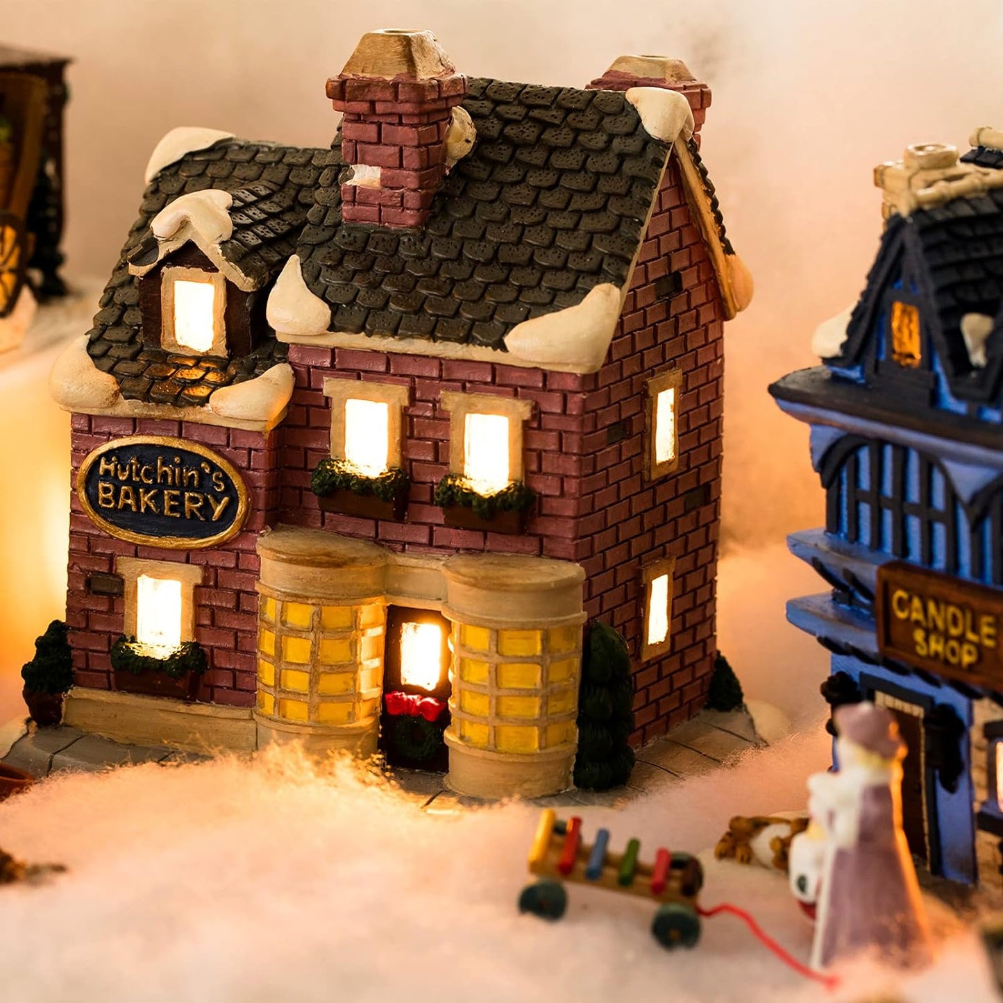 2 Pieces 1.3 X 4.9 Feet Christmas Snow Blanket Roll Soft Fake Snow Blankets Artificial White Winter Decorations for Christmas Village Xmas Party Cloud Backdrop Decoration