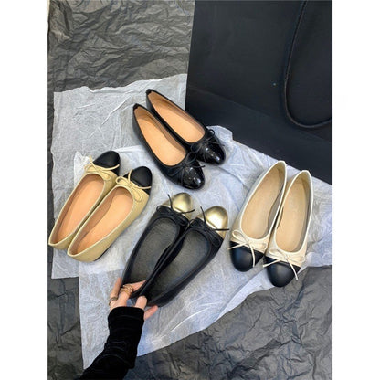 Flat Bottom Round Toe Bowknot Ballet Shoes Soft Bottom