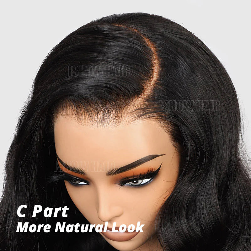 Short Bob Wig Body Wave C Part Lace Front Wigs 16 Inch 180% Density Lace Wigs
