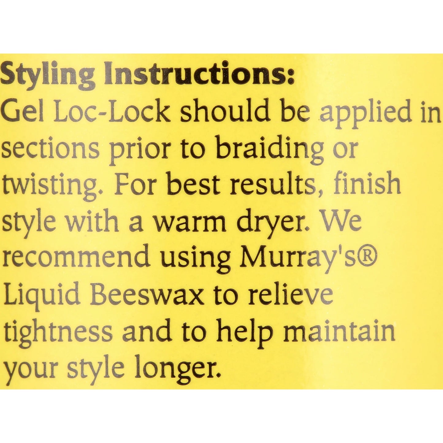 Loc-Lock Gel 8 Oz., Moisturizing, Unisex