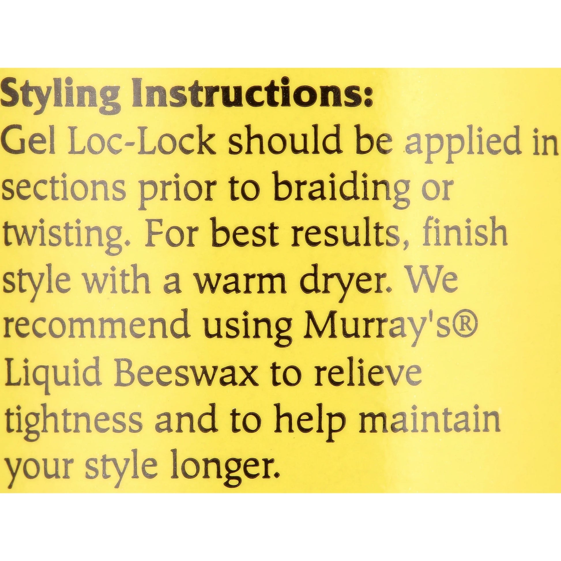 Loc-Lock Gel 8 Oz., Moisturizing, Unisex