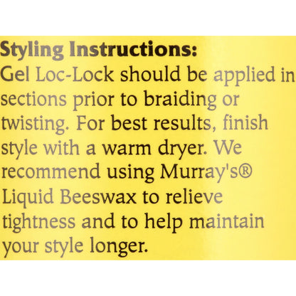 Loc-Lock Gel 8 Oz., Moisturizing, Unisex