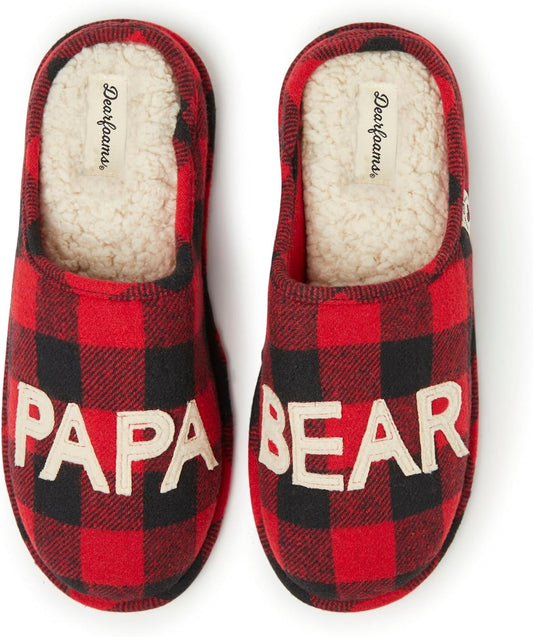 Men'S Papa Bear Matching Family Gifts for Dad Clog Slipper