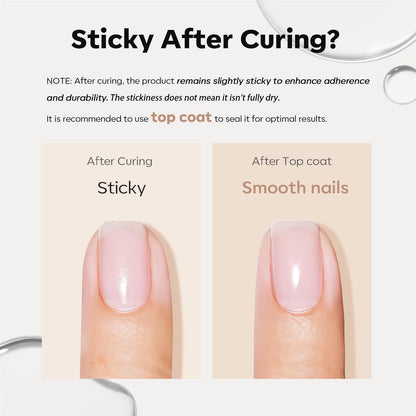 Builder Nail Gel, 7-In-One Clear Builder for Nails, LED Lamp Cured Color Rubber Base Gel Polish Coat Strengthener Thickening Extension Rhinestone Glue in a Bottle for DIY Home Salon Gifts