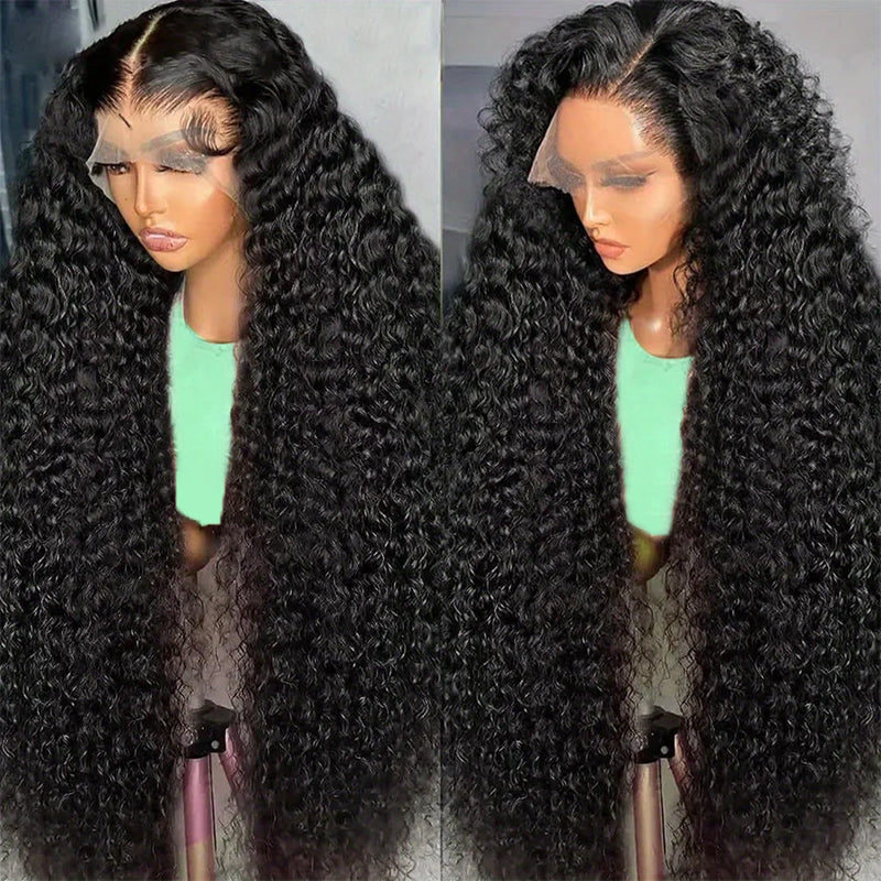 Ishow Deep Wave Lace Frontal Wigs HD Lace Front Wig Long Glueless Human Hair Wigs