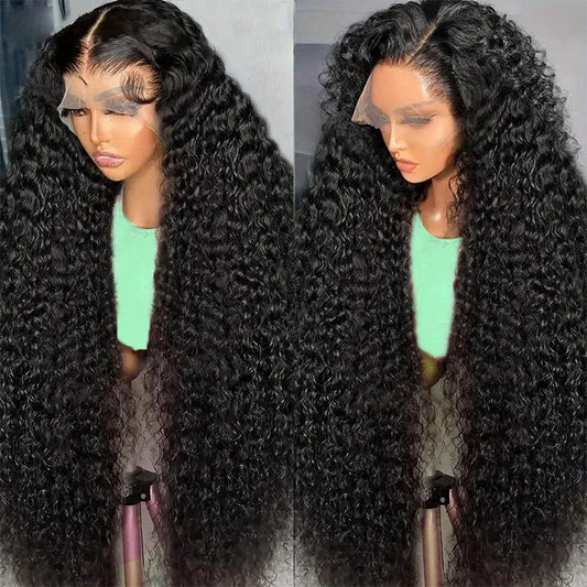 Ishow Deep Wave Lace Frontal Wigs HD Lace Front Wig Long Glueless Human Hair Wigs