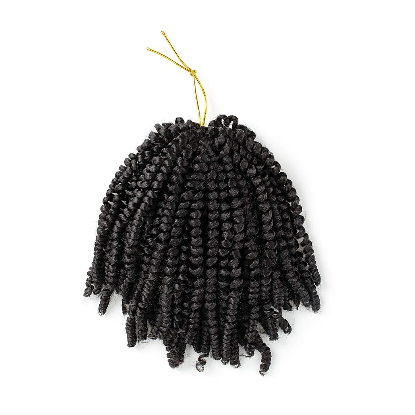 3 Bundles/Lot 8 Inch Short Spring Twist Crochet Braids Bomb Twist Crochet Hair, Afro Kinky Curly Crochet Braids Synthetic Hair Extensions for Hair Braiding