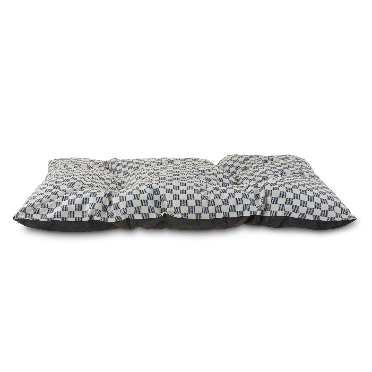 Bed for Dogs, Tufted Pillow, Machine Washable, Black and White Checkered, 35" X 27"