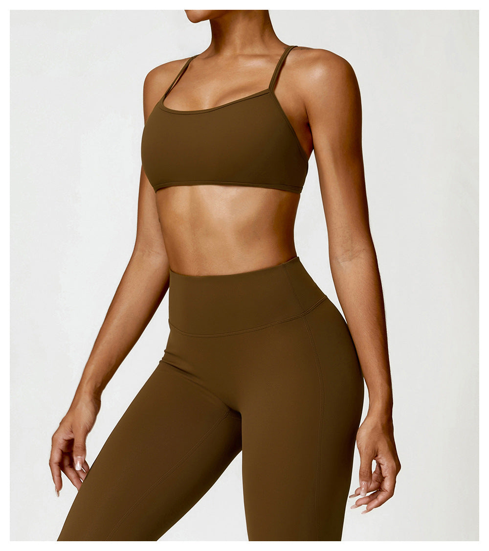 Women's Fashion Brushed Tight Yoga Bra Top