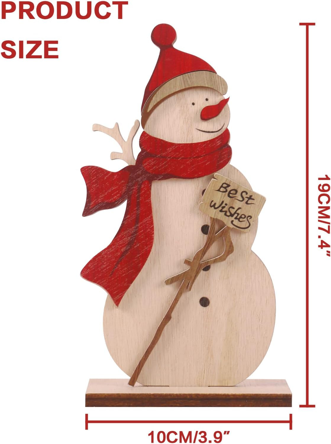Charming Rustic Wooden Christmas Tabletop Decor Set - 5PCS Featuring Santa, Snowman, Reindeer, and Festive Tree