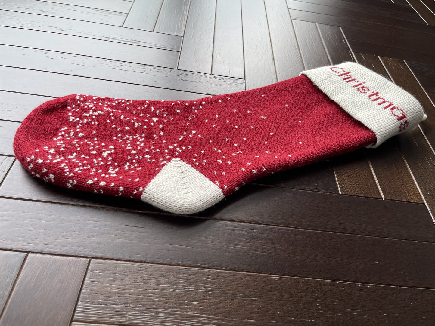 4 Pack Christmas Stockings 18" Knit Christmas Stockings Large Christmas Stockings Christmas Stockings Bulk Xmas Stockings Christmas Tree Snow Flakes Burgundy Red and Red