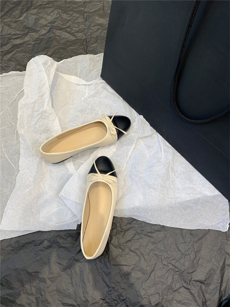 Flat Bottom Round Toe Bowknot Ballet Shoes Soft Bottom
