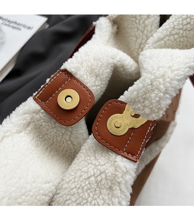 2-Piece Women’s Plush Tote Bag Set