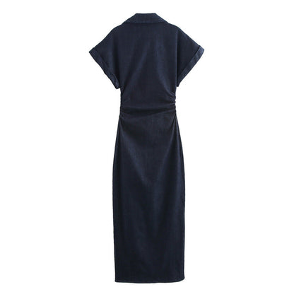 Summer European And American Style Midi Skirt Slim Fit Denim Midi Skirt Dress