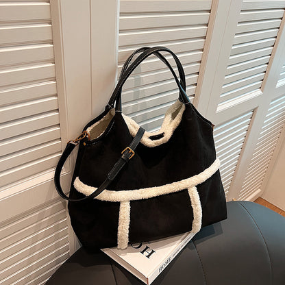 2-Piece Women’s Plush Tote Bag Set