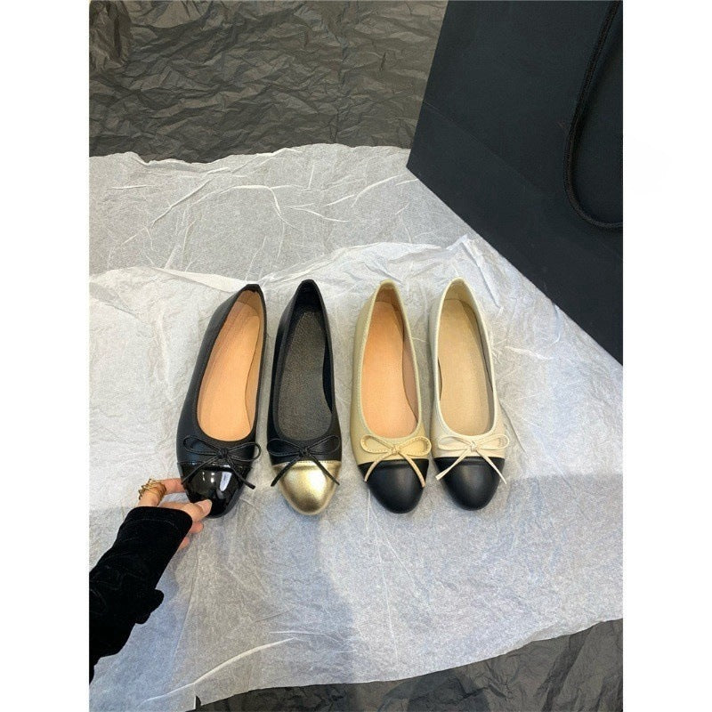 Flat Bottom Round Toe Bowknot Ballet Shoes Soft Bottom