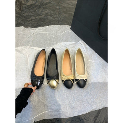 Flat Bottom Round Toe Bowknot Ballet Shoes Soft Bottom