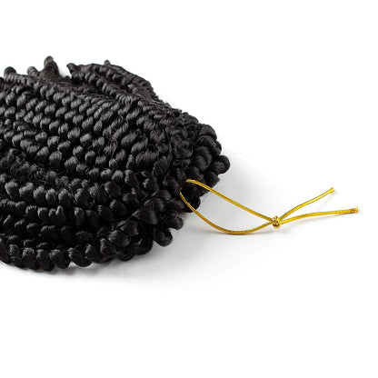 3 Bundles/Lot 8 Inch Short Spring Twist Crochet Braids Bomb Twist Crochet Hair, Afro Kinky Curly Crochet Braids Synthetic Hair Extensions for Hair Braiding