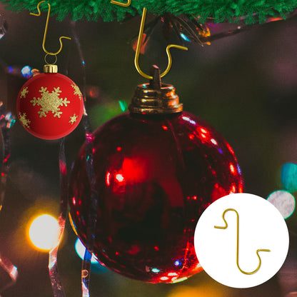 Christmas Ornaments Tree Hook Christmas Trees Hook Metal Hooks Gold Hanging Hook for Hanging Xmas Tree Ornaments 200PCS