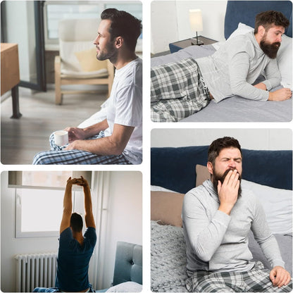 Flannel Mens Pajama Pants 3 Pack Cotton Red Plaid Pajamas Bottoms with Pockets Drawstring Lounge Sleepwear Christmas PJ